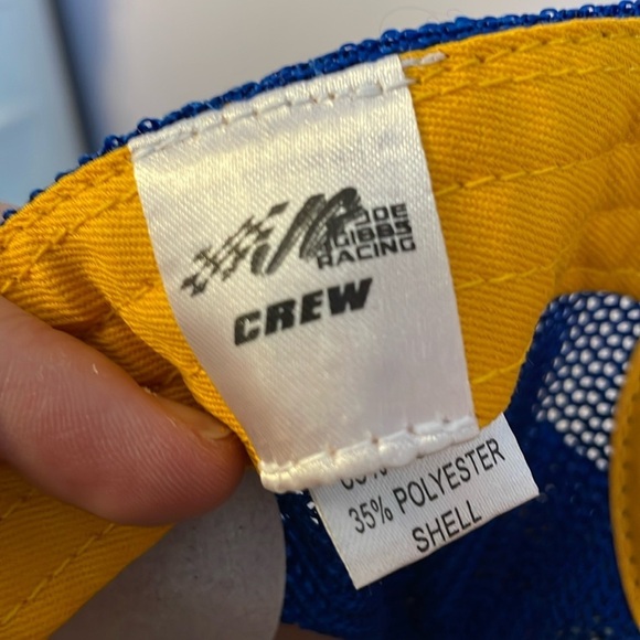 NASCAR Joe Gibbs Racing Pedigree Toyota Crew Sample Checked Flag Sports Hat Cap - Picture 5 of 12